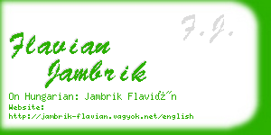 flavian jambrik business card